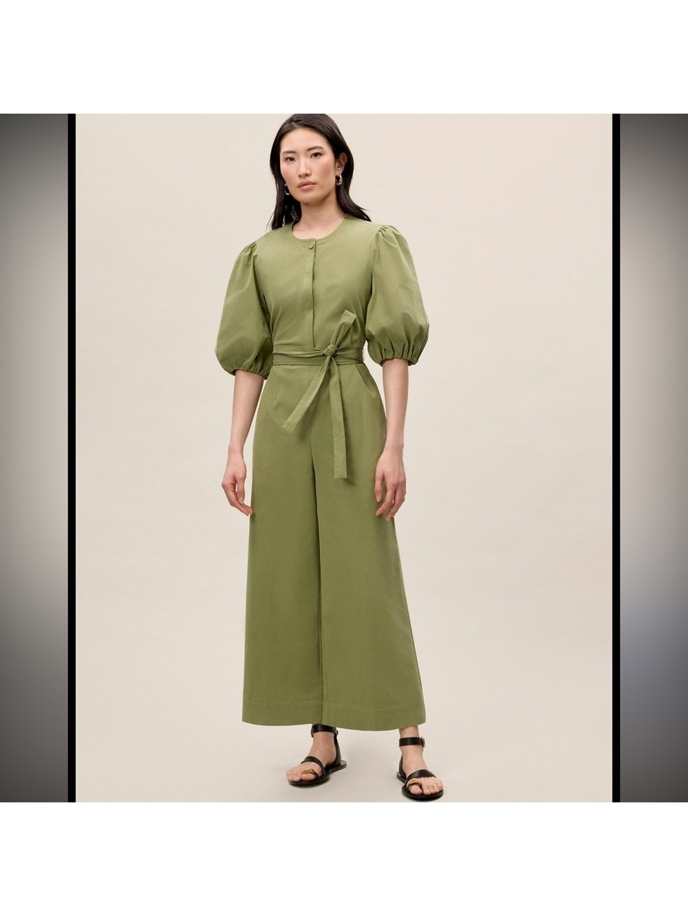 Rebecca Taylor Green Lightweight Trench Jumpsuit – Size 16